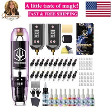 POSEIDON Tattoo Kit Tattoo Gun Kit, Tattoo Pen Kit with 2PCS 1200mAh Power Su...