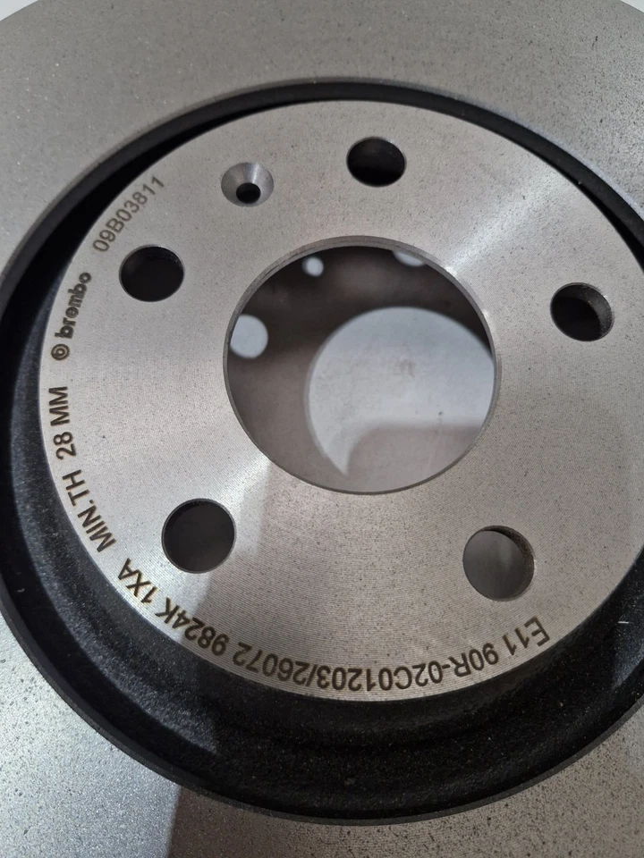 1x Disco de freno ventilado con recubrimiento UV - 09.B038.11 Brembo Prime Line para Audi tt Foto 3 de 3