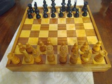 Scacchiera  apribile in legno Antica