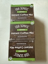 30 Singles Four Sigmatic Mushroom Coffee Organic Defend Chaga Cordyceps Instant