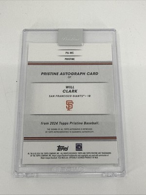 2024 Topps Pristine Blue Refractor Will Clark Auto /75 | eBay