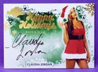 BenchWarmer 2013 Happy Holidays Claudia Jordan Authentic Autograph Insert Card