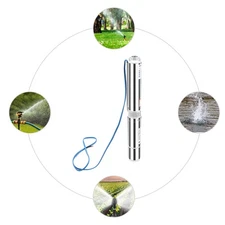 1.5HP Stainless Steel Deep Well Pump 295FT Lift 110V Submersible for Irrigation