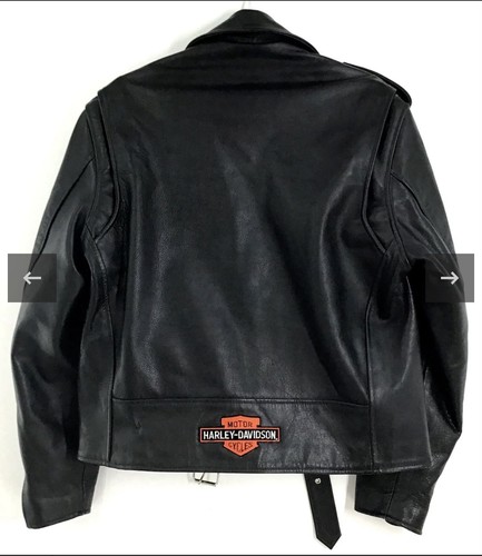 Vintage Excelled Harley Davidson Logo Motorcycle Leather Jacket Size 38 - Picture 8 of 8