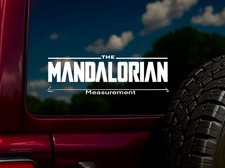 The Mandalorian Decal Sticker Vinyl Die-Cut Car Window TV Show White