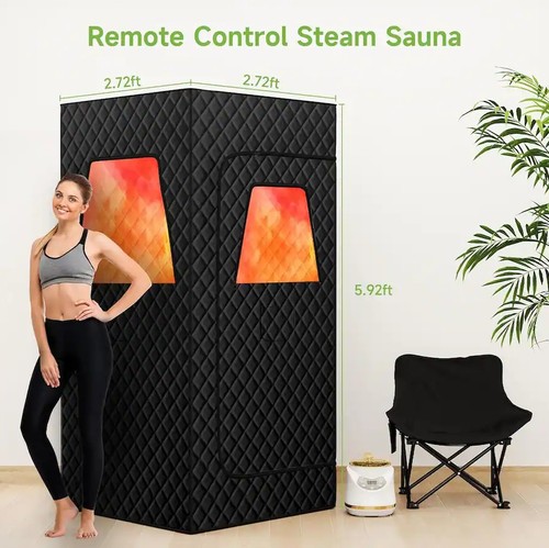 ESSEN BLISSED PORTABLE STEAM SAUNA HOME SAUNA TENT 3L 1500W STEAMER - BLACK