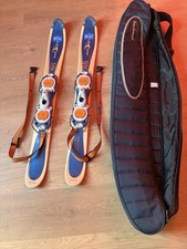 OG Salomon Snow Blade Ski Blades Mini Skis 90cm With Bindings and Carry Bag Case