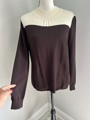 Debbie Morgan LG Two Tone Mock Neck Sweater