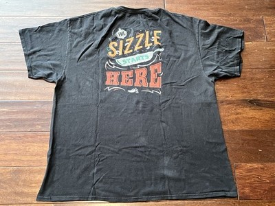 Chili's Restaurant Black Mens 2XL The Sizzle Starts Here Employee Work T Shirt