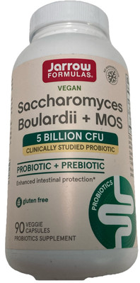 Jarrow Formulas Saccharomyces Boulardii + MOS 90ct Exp1/2026+ #0041