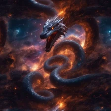 Orochi Space Serpent - 18"x46" Hydrographic Film Hydro Dipping