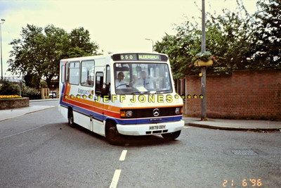 ORIGINAL BUSFOLIE 15905 - Postkutsche MB.709D / ALEX. 879 K879ODY Aldershot 21.6.96