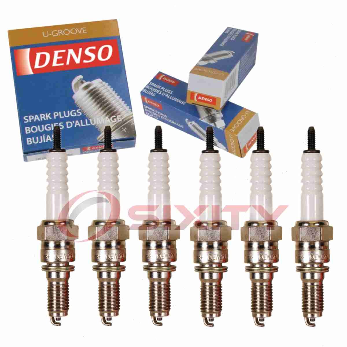 6 pc DENSO 4127 Standard U-Groove Spark Plugs for U24FER9 7473 5666 Ignition pl