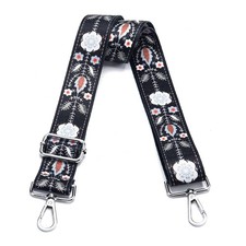 Wide Purse Strap Adjustable Replacement Crossbody Bag Strap Silver Hardware S...