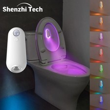 1Pcs 8 Color LED Toilet Night Light Motion Activated Sensor Bathroom Bowl Seat