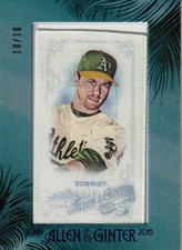 2015 Topps Allen Ginter Ben Zobrist Mini Framed Silk 10/10