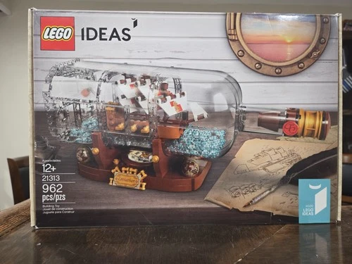LEGO Ideas Ship in a Bottle 21313 Complete w/ Box Instructions Display