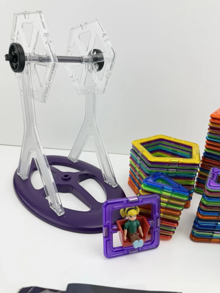 100 x Lot Magformers Magnetic Building Tiles Blocks Magnatiles Carnival Mixed - Image 2 of 4