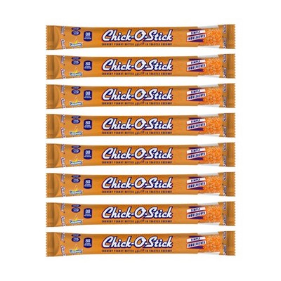 Chick O Stick Candy Bars | 8 Pack | Crunchy Peanut Butter Rolled In Toast Coc...