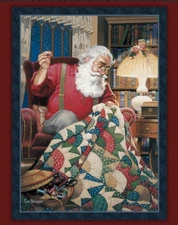 MDG -  Christmas Quilting Santa - Quilting And Crafting Fabric Panel 