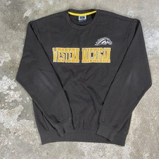 Vintage Western Michigan University Sweatshirt Size Medium Brown Broncos Graphic