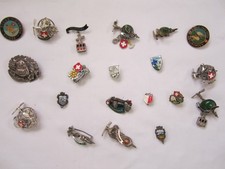 Trachtenschmuck 20 vintage alte Abzeichen Anstecker Hutabzeichen Wandern Schweiz