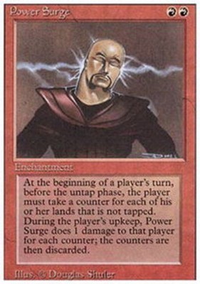 MTG - Power Surge - 3rd Edition (Revised) - MP, English Magic FLAT RATE SHIP