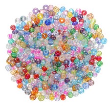 2000Pcs Glass Seed Beads 4mm Mini Glass Seed Spacer Bead Colorful,