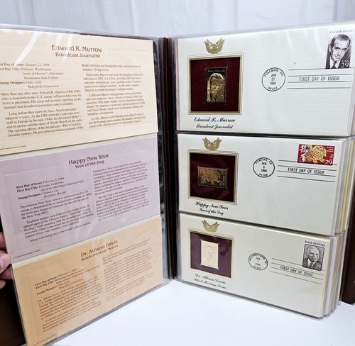 144 Golden Replicas Of United States Stamps, 22kt First Day Issue 1992-1995 - Picture 6 of 20
