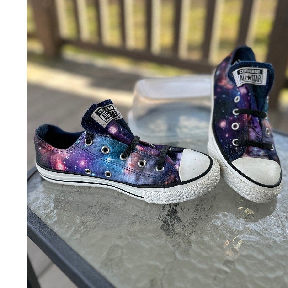 Converse All Star Galaxy Print Low Top Sneakers Youth  unisex Size 3 thumbnail 2