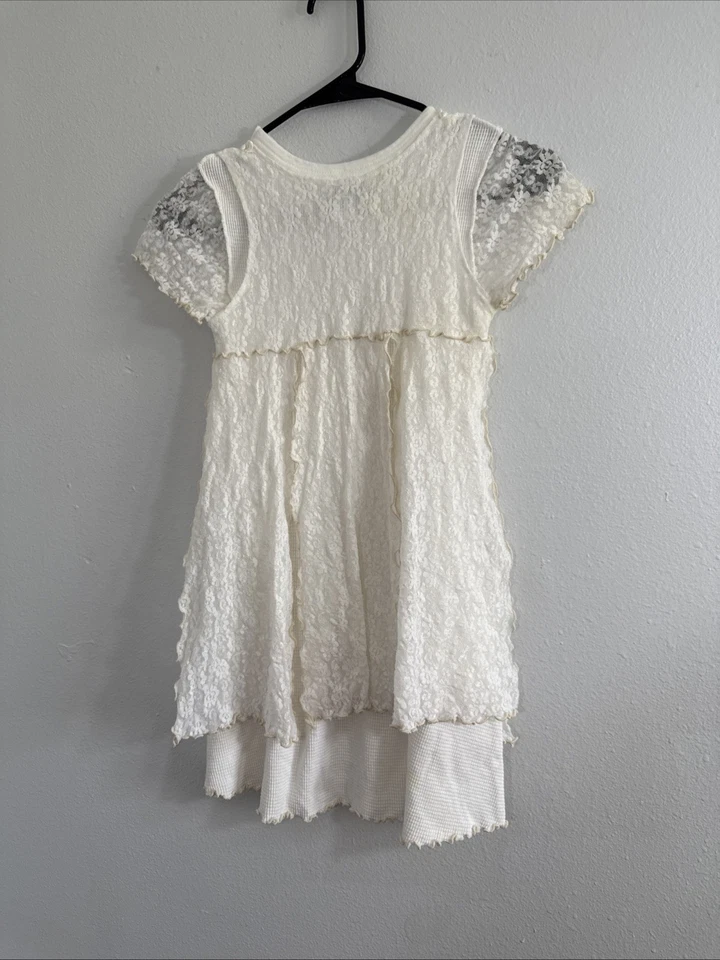 Vestido De Colección JM Originales Ellenville Ny Niños 10 Blanco Encaje Victoriano Mormón EE. UU. Foto 4 de 4