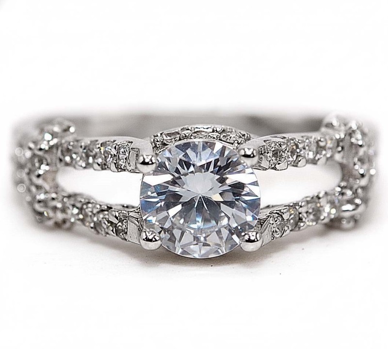 1CT Heat Treated Moissanite 925 Solid Sterling Silver Ring Sz 7 MM2-3