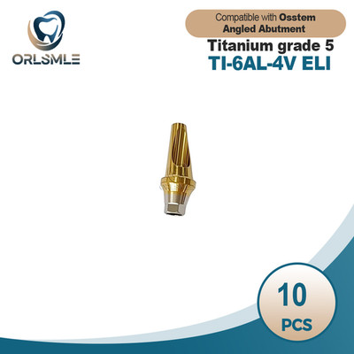 10 pcs 17 dengree Angled titanium abutment fit to Osstem platform Mini/Regular