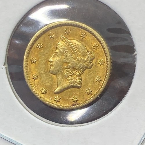 US Coin 1851 Type 1 Gold Dollar Liberty Head Small Gold Coin NO RESERVE!