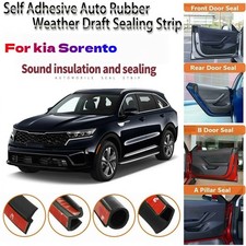 Door Rubber Seal Strips Weather Draft Wind Noise Reductionu For Kia Sorento