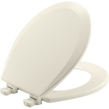 Bemis 500EC Round Closed Front Enameled Wood Toilet Seat Biscuit Color