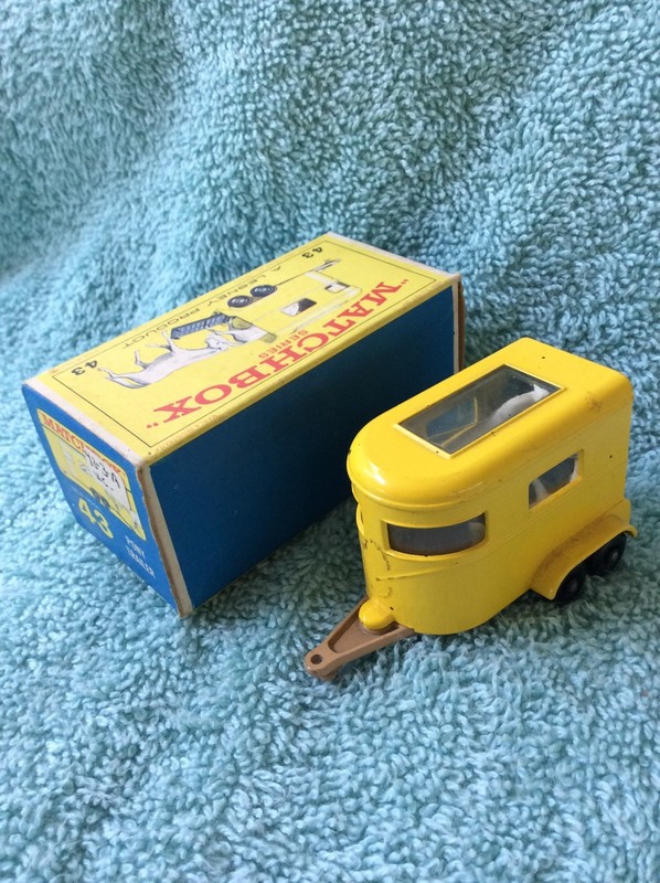 Vintage Lesney Matchbox Cars #43 Pony Trailer Box Included