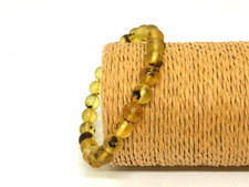 AMBER BRACELET Gift BALTIC AMBER Round Beads Untreated Healing Raw 5,9g 16721