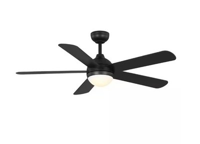 Hampton Bay Morland 52 in. Smart Indoor/Covered Outdoor Matte Black Ceiling Fan