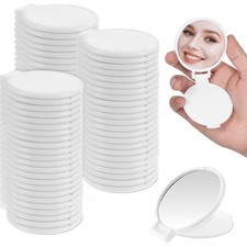 80 PCS Mini Round Folding Mirror Pocket Compact Mirrors Bulk Purse Travel