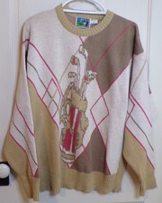 Vintage London Fog Men’s Golf Sweater Size Large 100% Cotton Made In USA