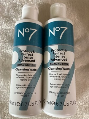NO7 PROTECT AND PERFECT INTENSE ADVANCED DUAL ACTION 6.7 OZ Cleansing Water Lot2
