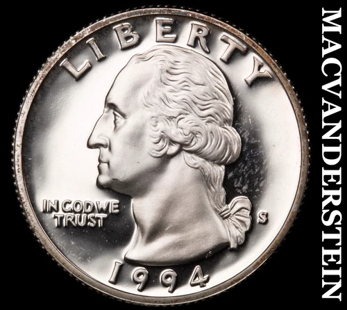 1994-S Silver Washington Quarter - Choice Gem Proof  Lustrous  #G8406