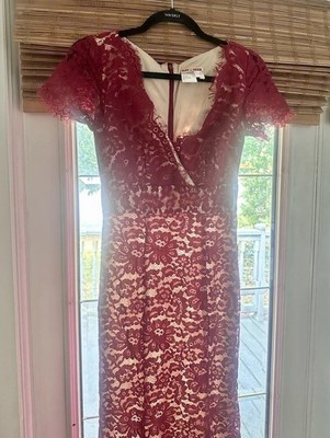  May Queen Couture- Red Lace Mermaid Dress Wedding Party Prom Maxi Sz 6