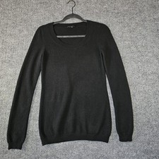 Theory Women  s 100 Cashmere Sweater Black Size M Scoop Neck Demonte Royal