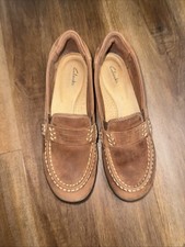 Clarks Collection Leather Slip-On Loafers Cora Ashly Tan