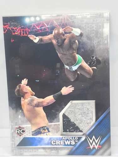 Apollo Crews 2016 Topps WWE Then & Now Wrestling Rookie Shirt Relic Card 7 Of 25