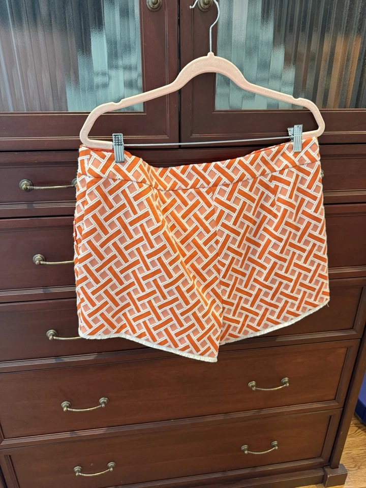 Pantalones Cortos Trina Turk Corbin Flecos en Naranja Talla 16 Nuevos con Etiquetas Foto 2 de 4