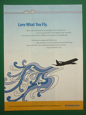 7/2008 PUB EMBRAER EMB 70 110 195 E-JETS EXECUTIVE JET REGIONAL AIRLINER AD