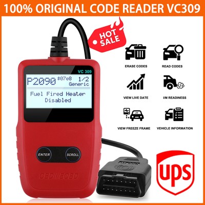 VC309 Car Engine Fault Code Reader Automotive OBD2 Scanner Check Engine Light US